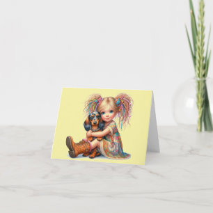 Tarjeta Dapple Dachshund para cualquier ocasión