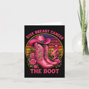 Tarjeta Dar Cáncer De Mama El Awarene Del Cáncer De Vaquer