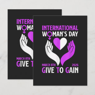 Tarjeta Dar para Ganar Feliz Día de la Mujer