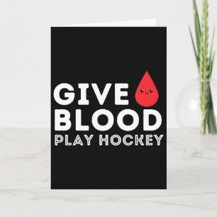 Tarjeta Dar Sangre Jugar Hockey - Jugador de Hockey sobre 