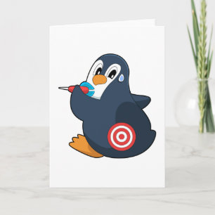 Tarjeta Dardos de pingüino Dardo Diana de dardos