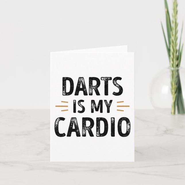 Tarjeta Dardos divertidos es mi cardio - Regalo de dartist (Anverso)