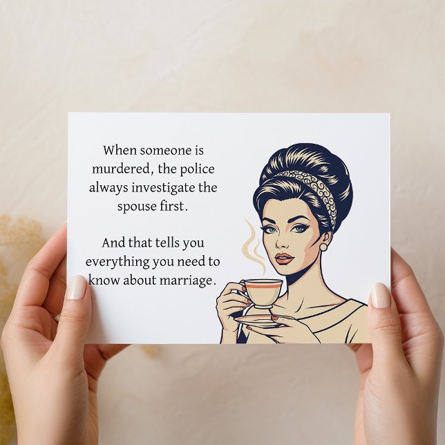 Tarjeta Dark Humor Marriage Joke Engagement & Wedding Card (Subido por el creador)
