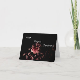 Tarjeta Dark Pink Floral Personalized Sympathy Card