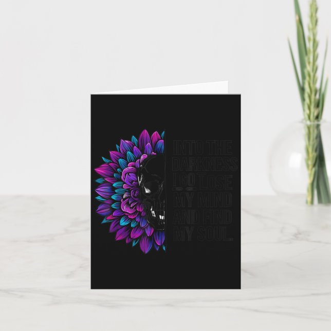 Tarjeta Darkness Lose My Mind Find My Soul Suicide Prevent (Anverso)