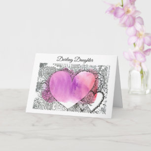 Tarjeta Darling Daughter Valentine, personalizable Valenti