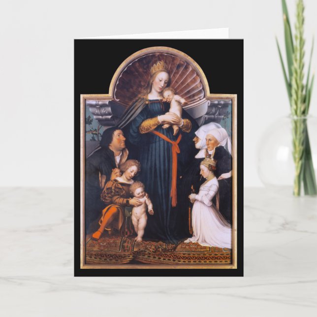 Tarjeta Darmstadt Madonna, Holbein, el joven (Anverso)
