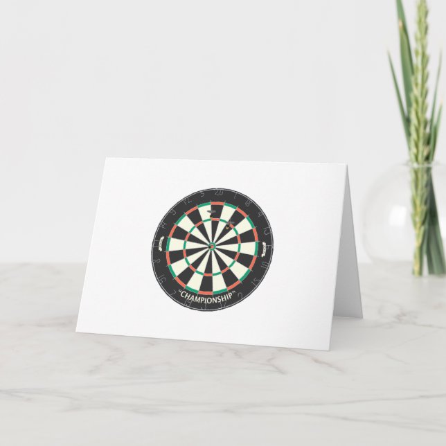 Tarjeta Dartboard y dardos: modelo 3D: (Anverso)