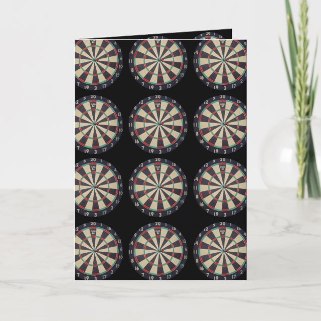 Tarjeta Dartboards_On_Black,_Birthday_Greeting_Card. (Anverso)
