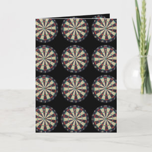 Tarjeta Dartboards_On_Black,_Birthday_Greeting_Card.