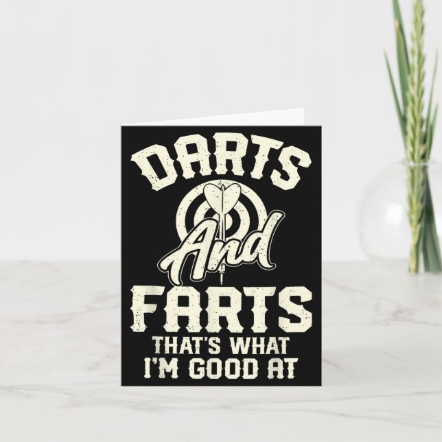 Tarjeta Darts And Farts That's What I'm Good At Funny Dart (Anverso)