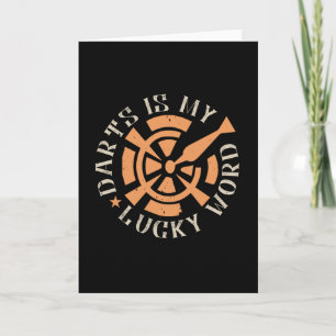 Tarjeta Darts - Darts Es Mi Palabra Afortunada