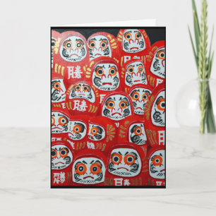 Tarjeta Daruma Muñecas pintadas por Alfred Fox