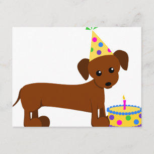 Tarjeta DaschundBDay