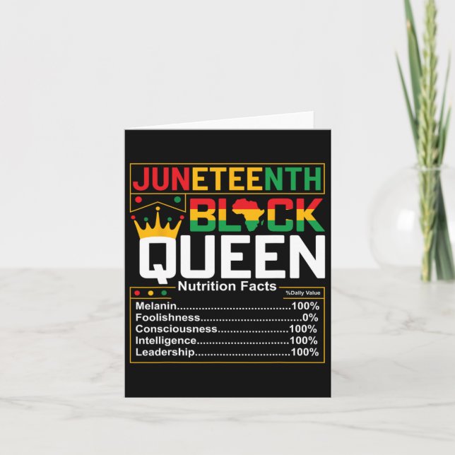 Tarjeta Datos nutricionales de Juneteenth Black Queen Mela (Anverso)
