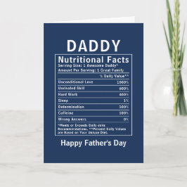 Tarjeta Datos Nutricionales del Papá regalos del día del p