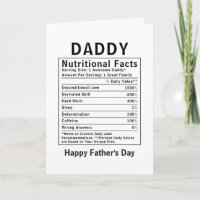 Datos Nutricionales del Papá regalos del día del p