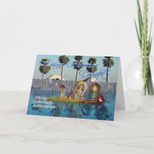 Tarjeta Daughter Birthday card, Moonies Cutie Pie pool col