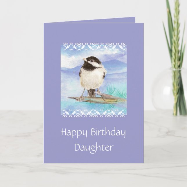 Tarjeta Daughter Birthday Chickadee Card (Anverso)