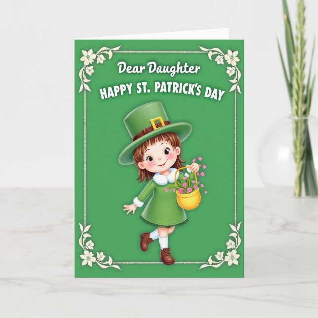 Tarjeta Daughter Happy St Patricks Day Card (Anverso)