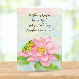 Tarjeta Daughter-in-Law Happy July Birthday with Waterlily