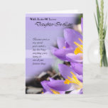 Tarjeta Daughter In Law Purple crocus Birday Card<br><div class="desc">Daughter In Law Purple crocus Birday Card</div>