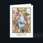Tarjeta Daughter-in-law's Birthday Card with Blue Parrot<br><div class="desc">This small member of the parrot family presents a lovely image for a birthday card for someone special.</div>