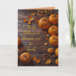 Tarjeta DAUGHTER n FAMILY HALLOWEB CARD