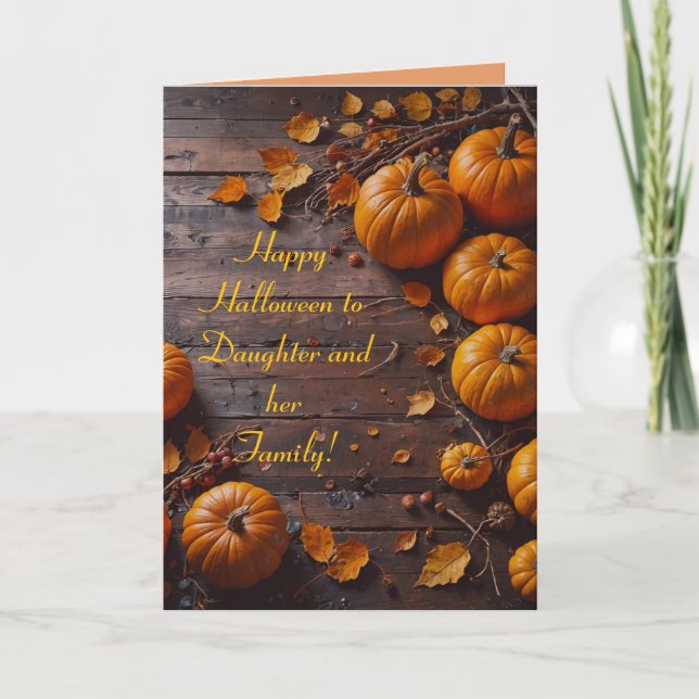 Tarjeta DAUGHTER n FAMILY HALLOWEB CARD (Anverso)