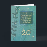 Tarjeta Daughter Religiosa 20 cumpleaños mano verde trenza<br><div class="desc">Su cumpleaños 20 es un acontecimiento trascendental en su vida. Haga que recuerde este día para siempre compartiendo el mensaje más conmovedor que esta carta traiga.</div>
