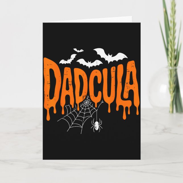 Tarjeta Daula Funny Halloween Dad Costume Sder Bat For Dad (Anverso)