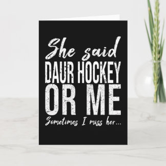 Tarjeta Daur Hockey obsequio deportivo divertido
