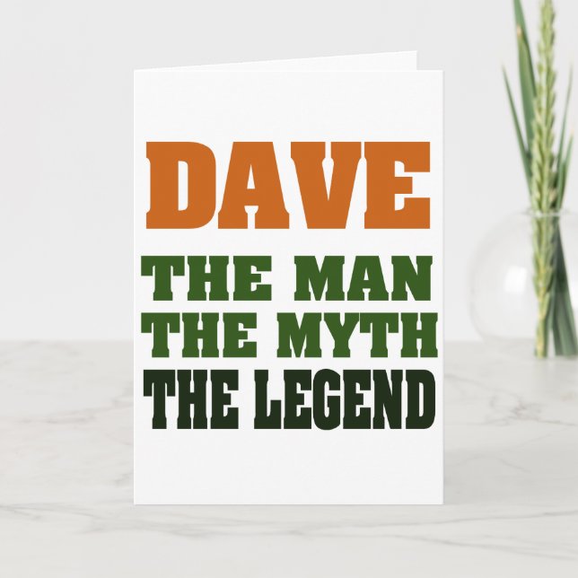 Tarjeta ¡Dave - el hombre, el mito, la leyenda! (Anverso)