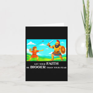 Tarjeta David Y Goliat Cristianos Inspiradores Hombres, Wo