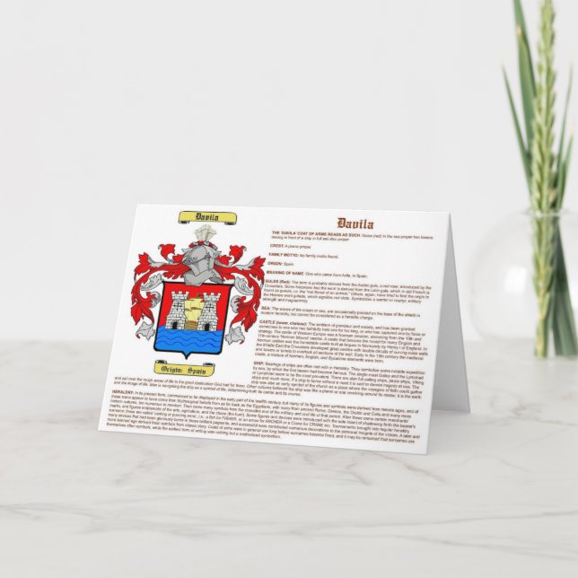 Tarjeta Davila (significado) (Anverso)