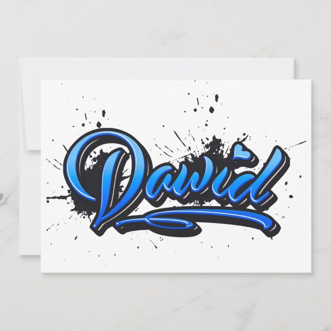 Tarjeta Dawid Heart Splash Graffiti Karte (Anverso)