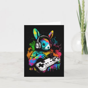 Tarjeta Day Boys Gamer Shirt Video Game Controller Bunny 1