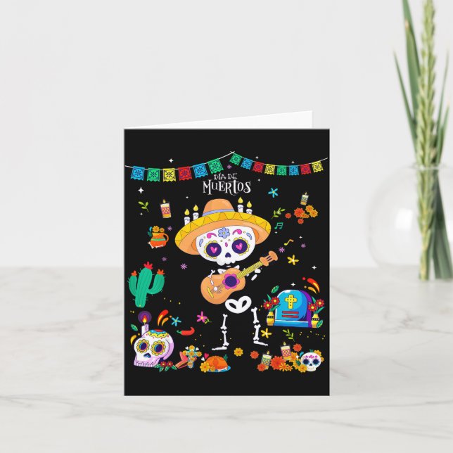 Tarjeta Day Of The Dead Kids Boys 2025 Dia De Los Muertos  (Anverso)