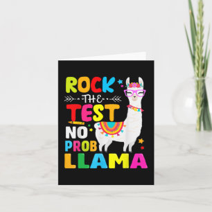 Tarjeta Day Rock The Test Docing No Prob Llama Teacher