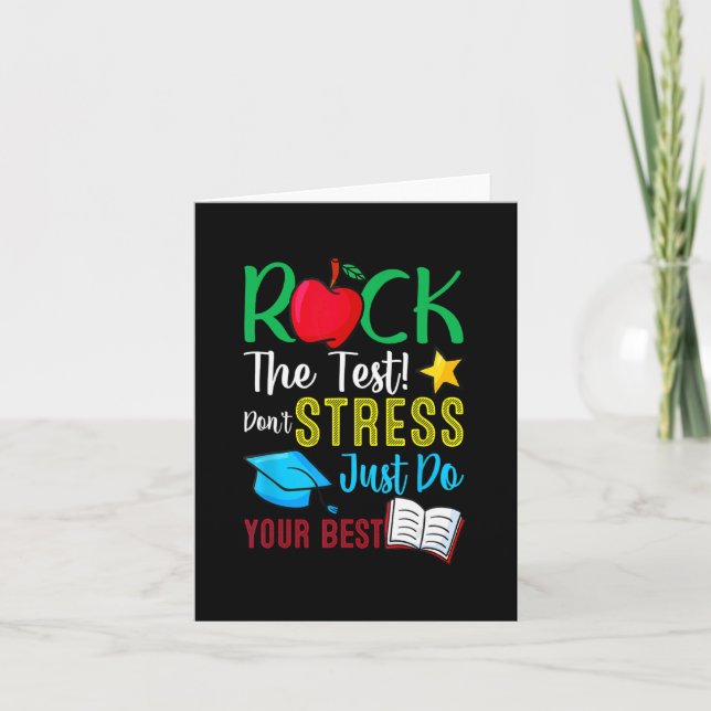 Tarjeta Day Rock The Test Teacher Testing Day 2 (Anverso)