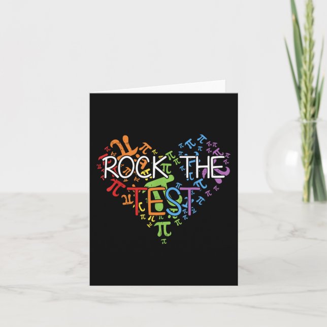 Tarjeta Day Rock The Test Teacher Testing Day Rainbow Teac (Anverso)