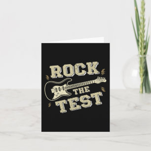 Tarjeta Day Teacher Rock The Test Guitar Teacher Testing D