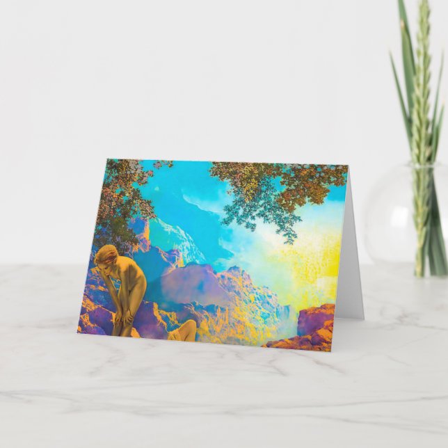 Tarjeta Daybreak Maxfield Parrish (Anverso)