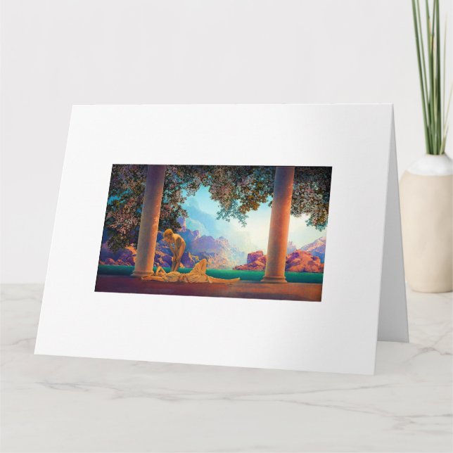 Tarjeta DAYBREAK Maxfield Parrish 1922 ... 2025 (Anverso)