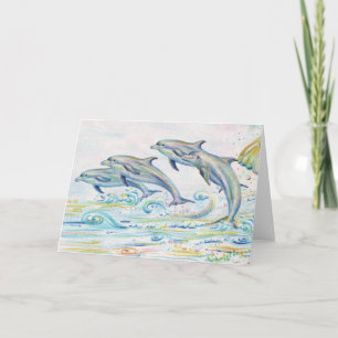 Tarjeta Dazzling Dolphins Greeting Card