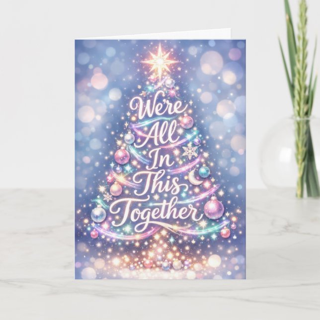 Tarjeta Dazzling Family Christmas Tree (Anverso)