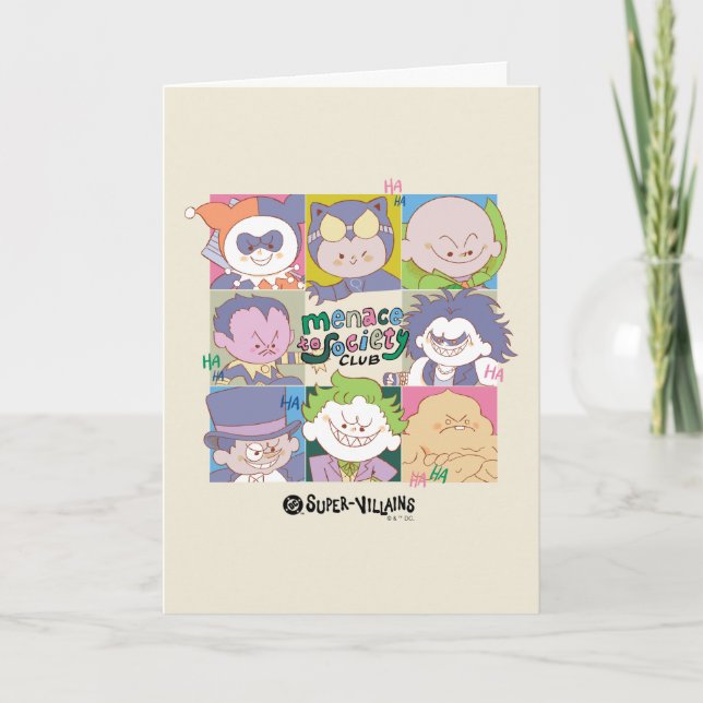 Tarjeta DC Super-Villain Menace To Society Club Graphic (Anverso)
