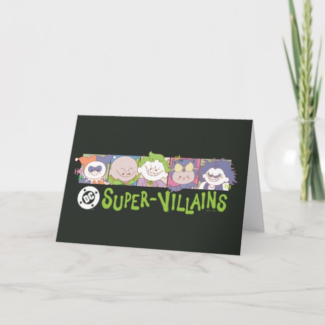 Tarjeta DC Super-Villains Cartoon Lineup (Anverso)