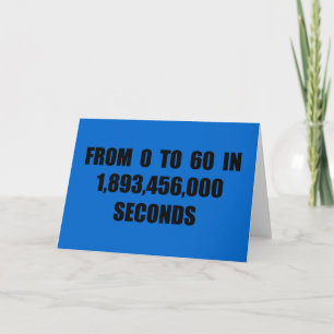 Tarjeta De 0 a 60 en segundos