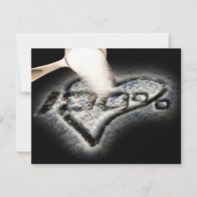 Tarjeta de 100% corazón (Anverso)